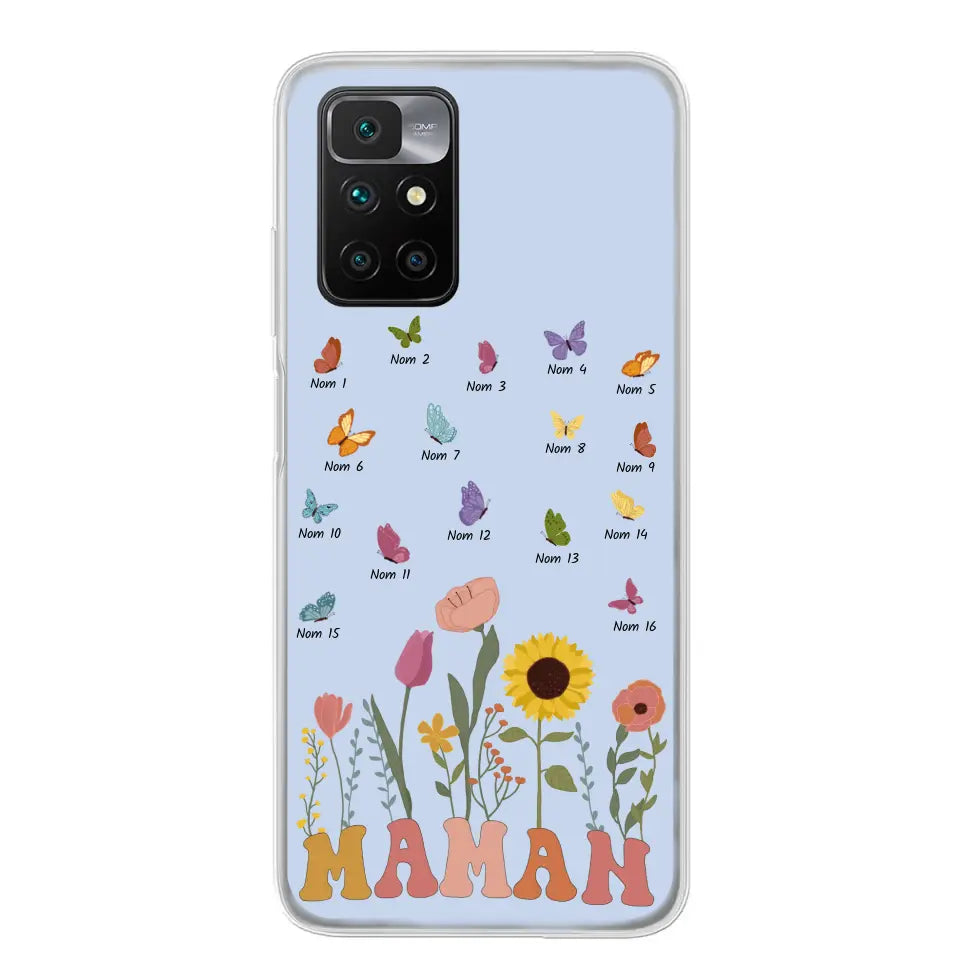 Prairie et papillons - Coque de téléphone personnalisée