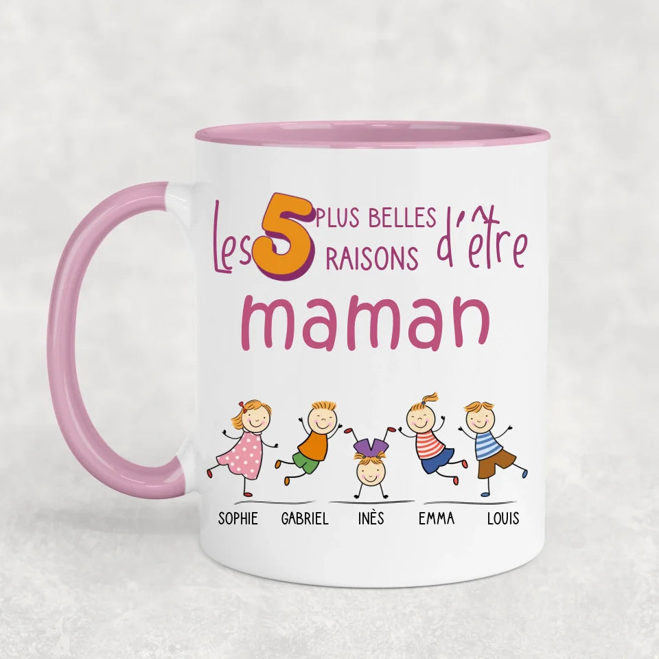 Les plus belles raisons - mug personnalisé