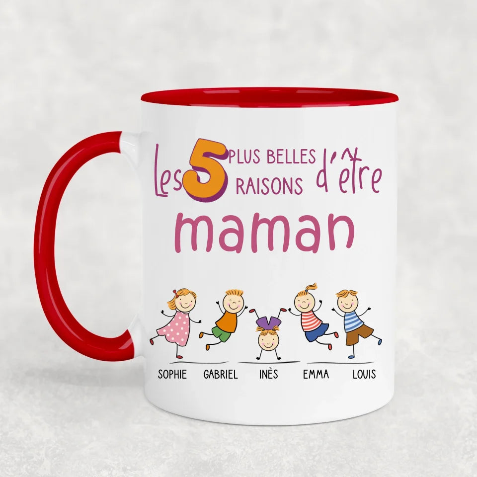 Les plus belles raisons - mug personnalisé