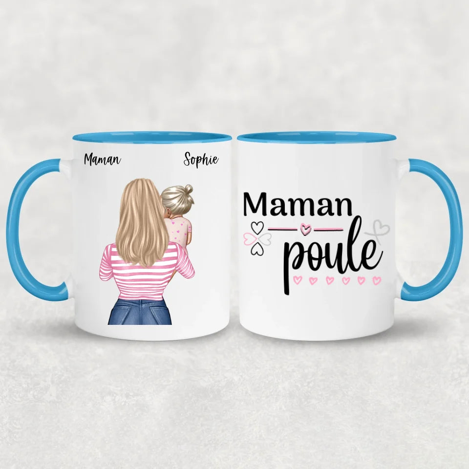 Maman avec 1 à 4 enfants - mug personnalisé