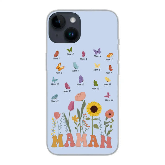 Prairie et papillons - Coque de téléphone personnalisée