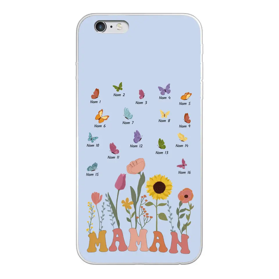 Prairie et papillons - Coque de téléphone personnalisée