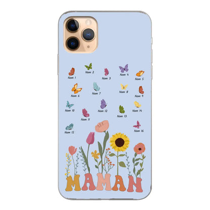 Prairie et papillons - Coque de téléphone personnalisée