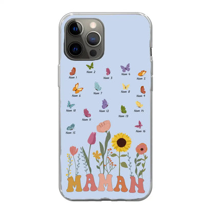 Prairie et papillons - Coque de téléphone personnalisée