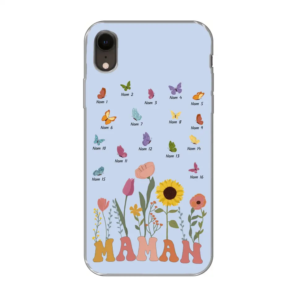Prairie et papillons - Coque de téléphone personnalisée