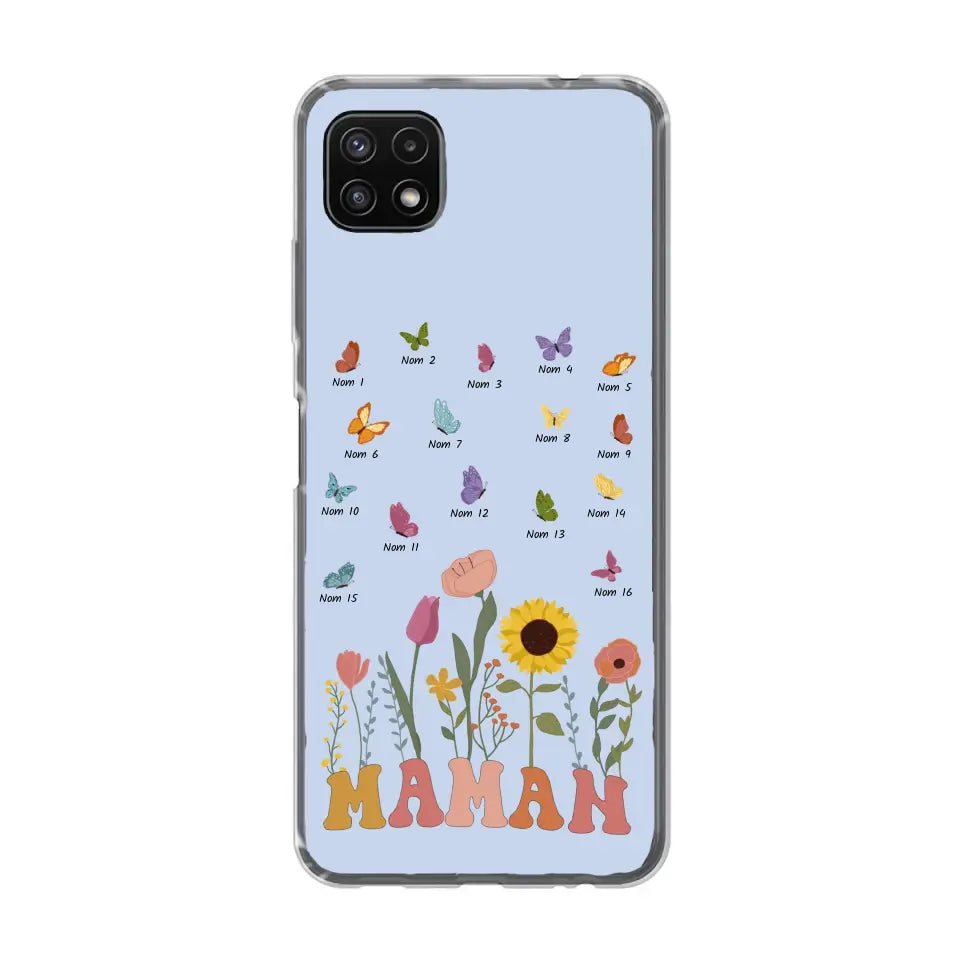 Prairie et papillons - Coque de téléphone personnalisée