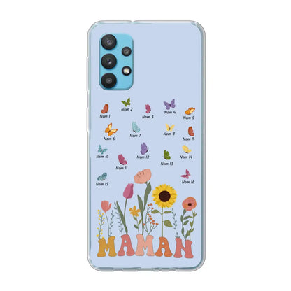 Prairie et papillons - Coque de téléphone personnalisée