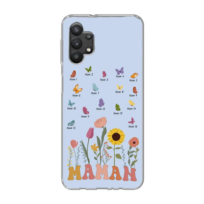 Prairie et papillons - Coque de téléphone personnalisée