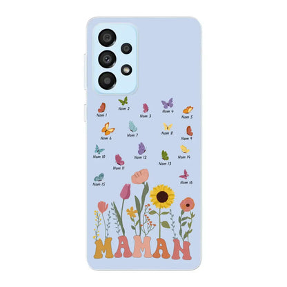 Prairie et papillons - Coque de téléphone personnalisée