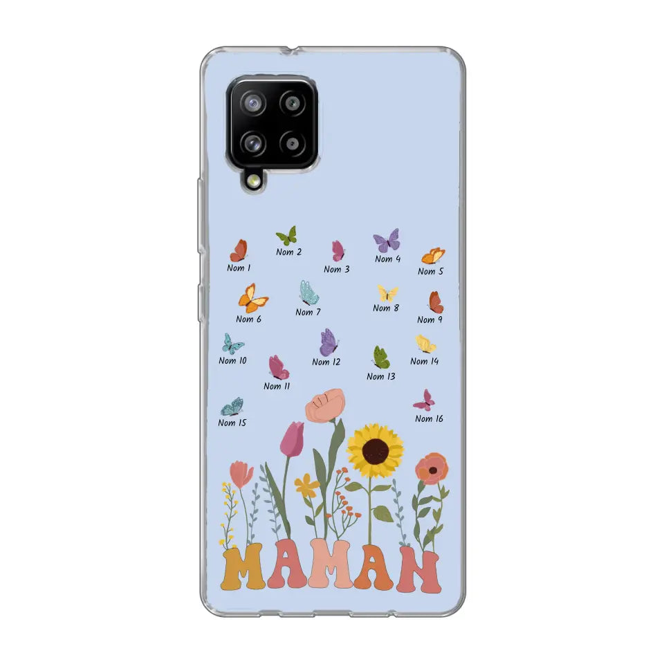 Prairie et papillons - Coque de téléphone personnalisée