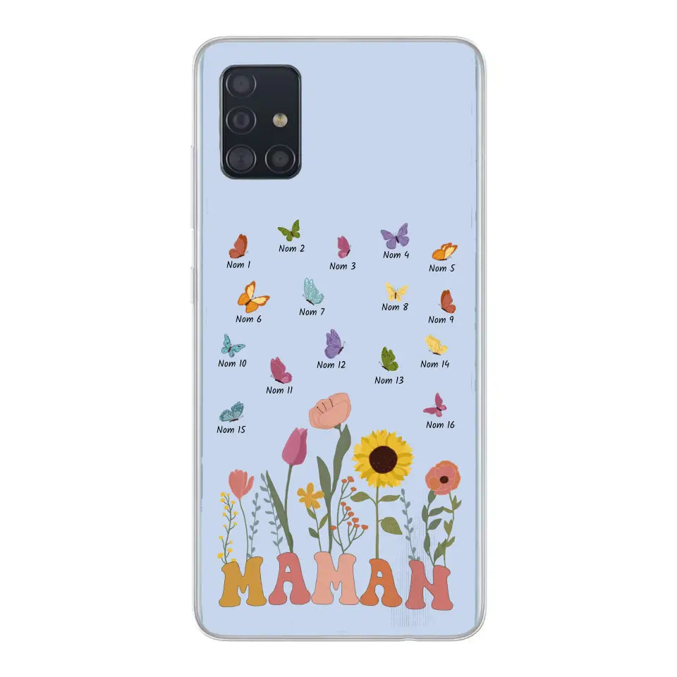 Prairie et papillons - Coque de téléphone personnalisée