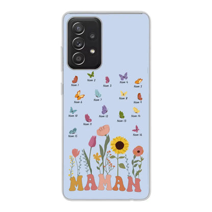 Prairie et papillons - Coque de téléphone personnalisée
