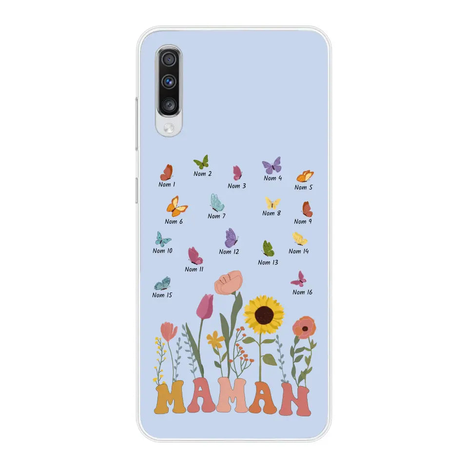 Prairie et papillons - Coque de téléphone personnalisée