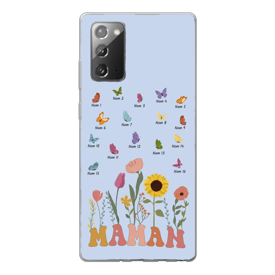 Prairie et papillons - Coque de téléphone personnalisée