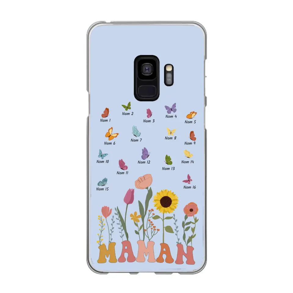 Prairie et papillons - Coque de téléphone personnalisée