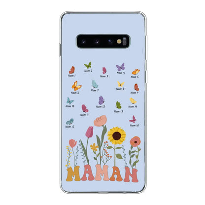 Prairie et papillons - Coque de téléphone personnalisée