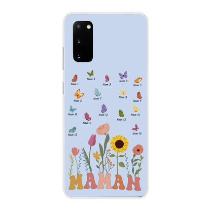 Prairie et papillons - Coque de téléphone personnalisée