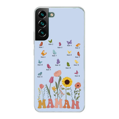 Prairie et papillons - Coque de téléphone personnalisée