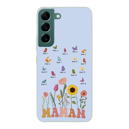 Prairie et papillons - Coque de téléphone personnalisée