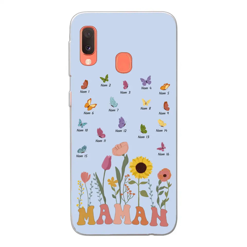 Prairie et papillons - Coque de téléphone personnalisée
