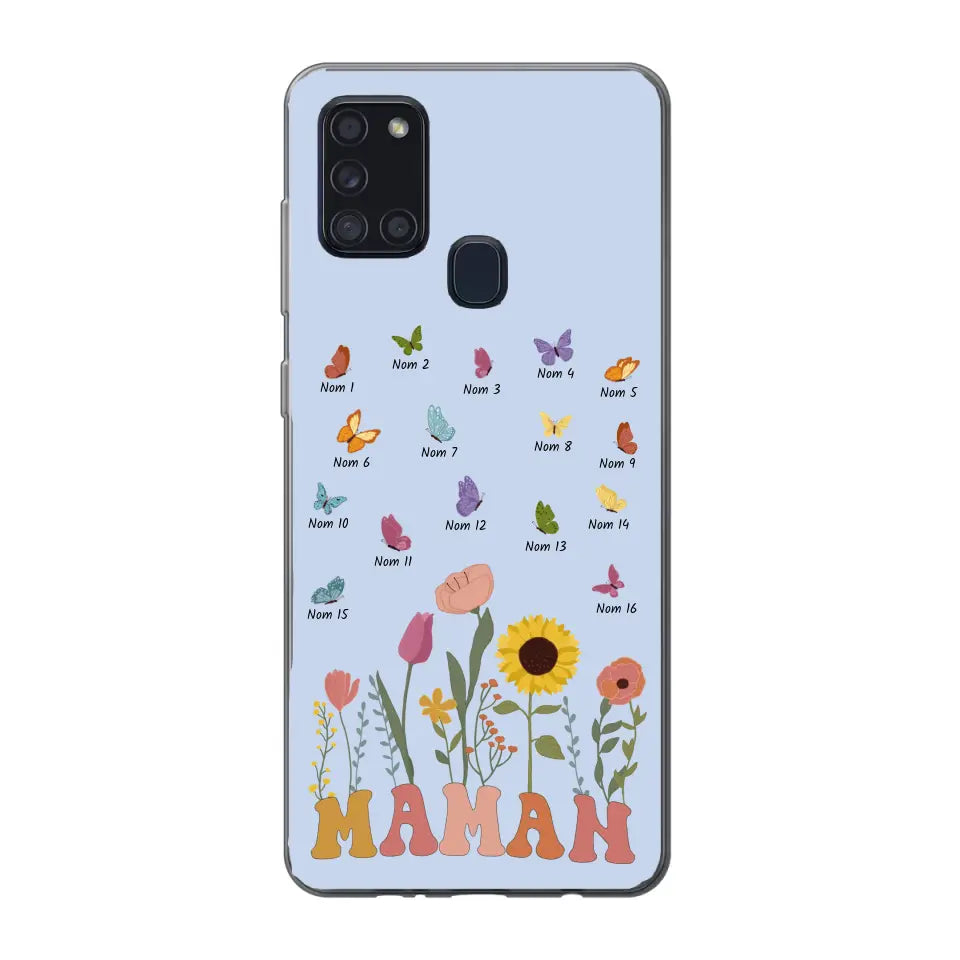 Prairie et papillons - Coque de téléphone personnalisée