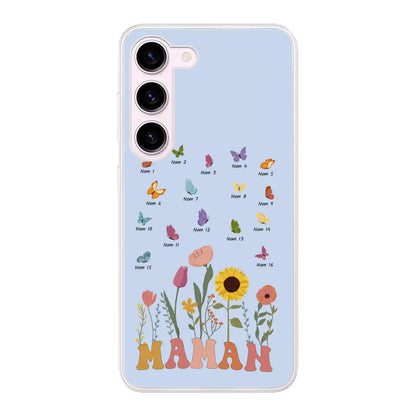 Prairie et papillons - Coque de téléphone personnalisée
