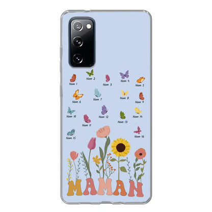 Prairie et papillons - Coque de téléphone personnalisée