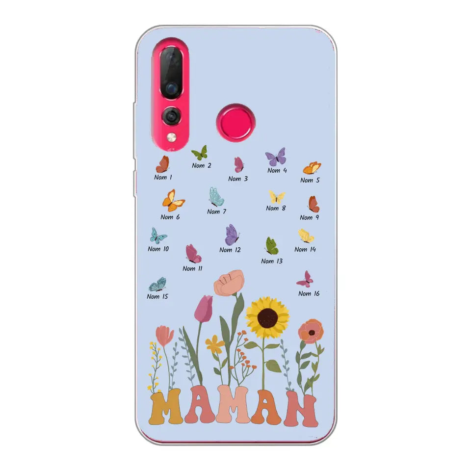 Prairie et papillons - Coque de téléphone personnalisée