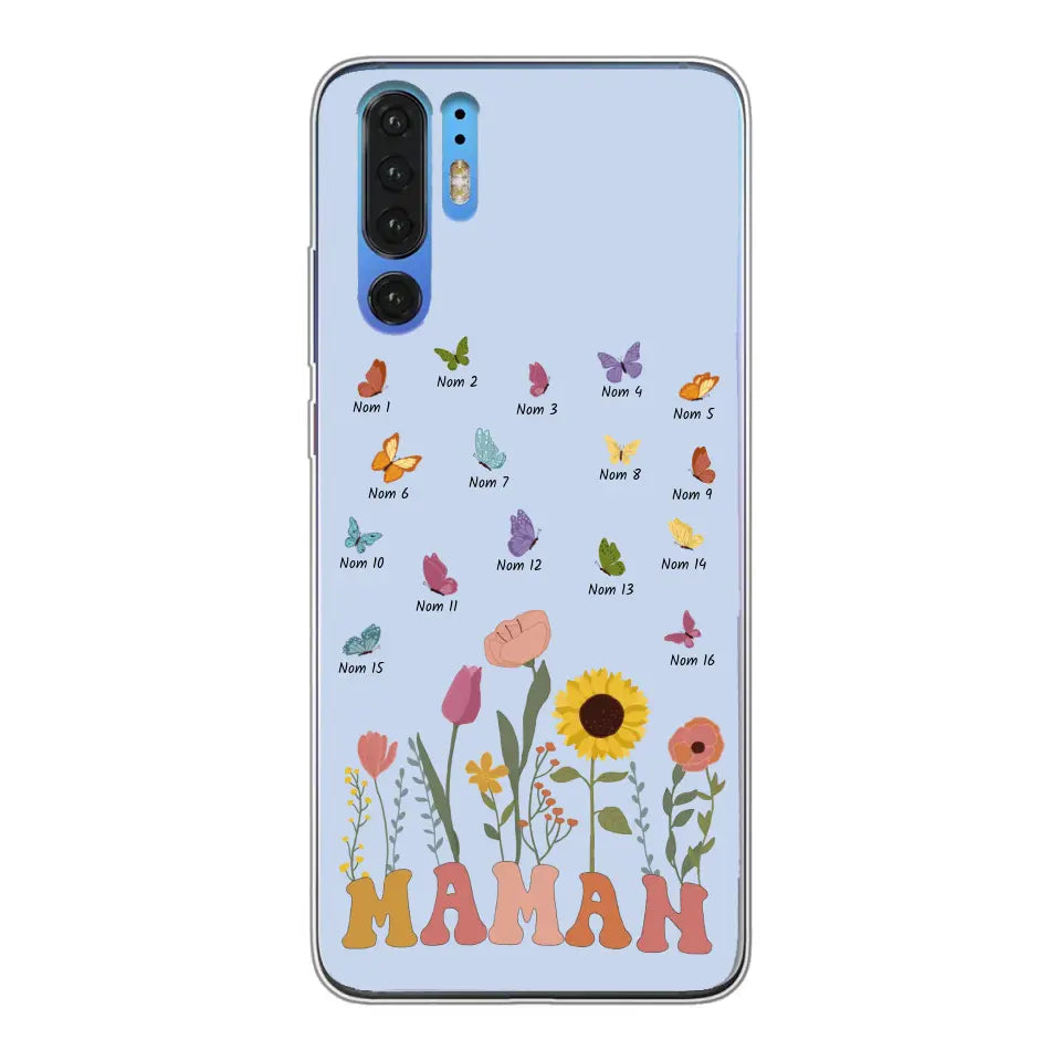 Prairie et papillons - Coque de téléphone personnalisée