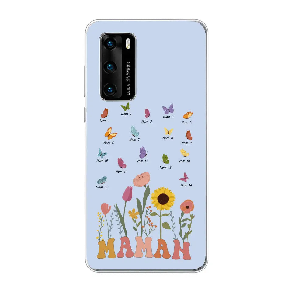 Prairie et papillons - Coque de téléphone personnalisée