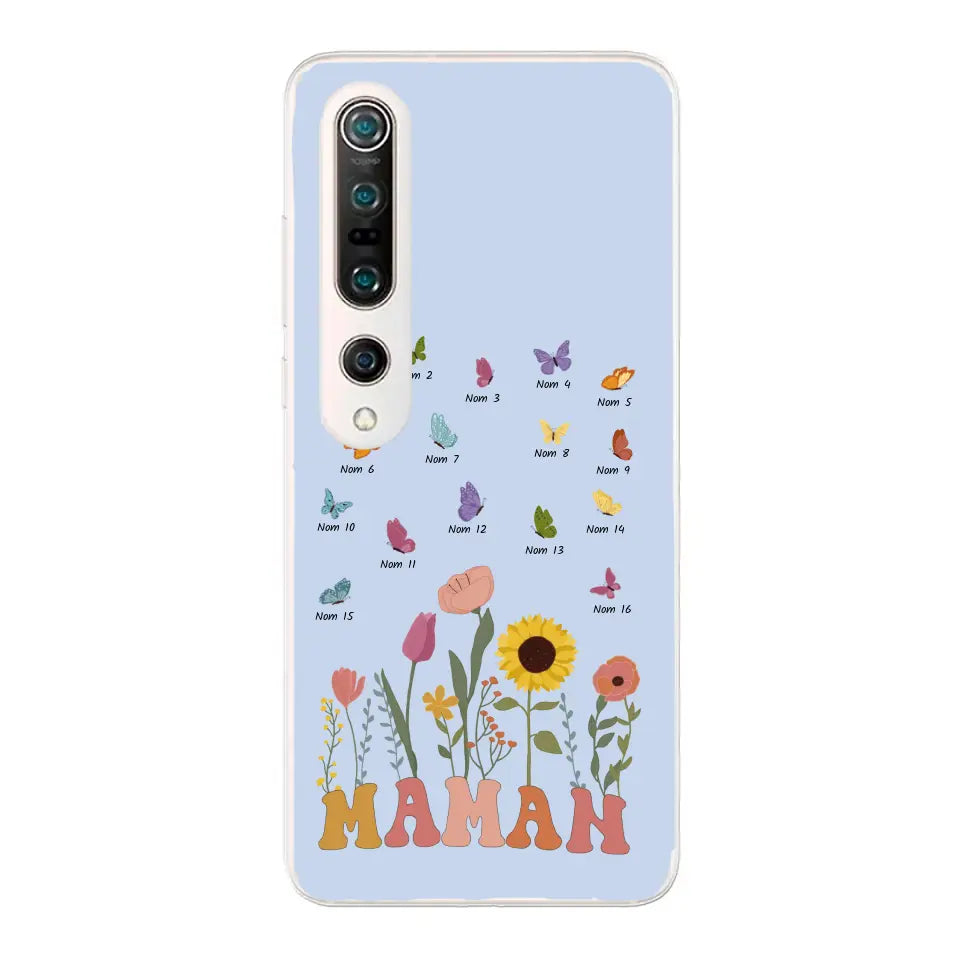 Prairie et papillons - Coque de téléphone personnalisée