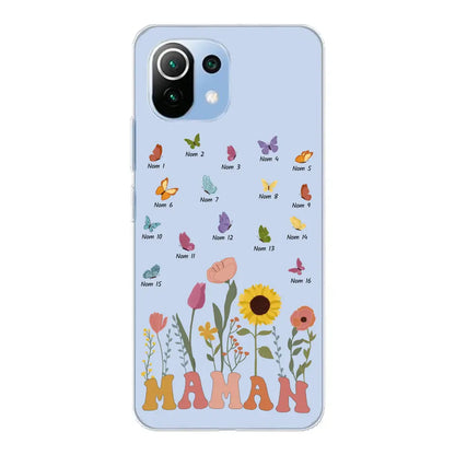 Prairie et papillons - Coque de téléphone personnalisée