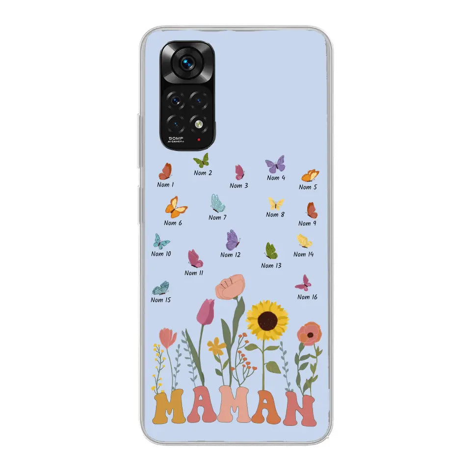 Prairie et papillons - Coque de téléphone personnalisée