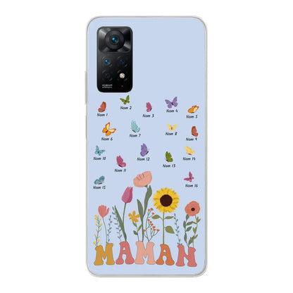 Prairie et papillons - Coque de téléphone personnalisée