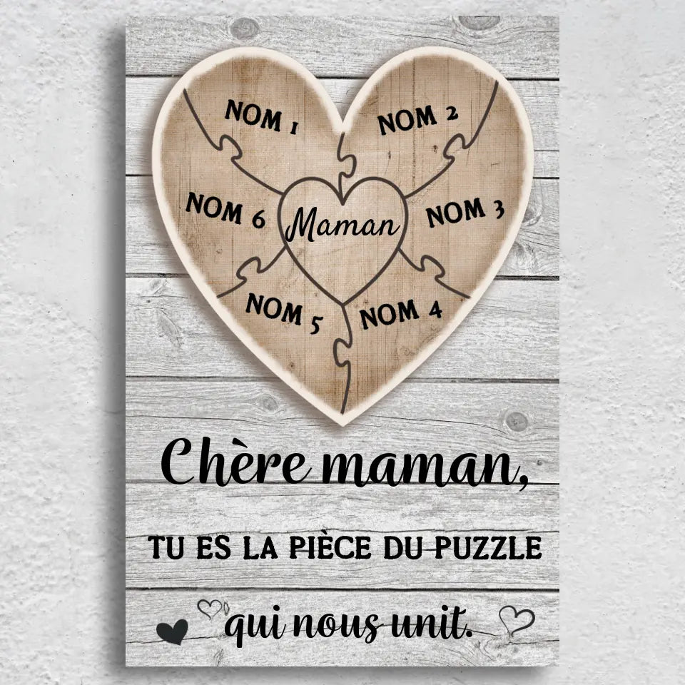Pièce de puzzle - Toile personnalisée