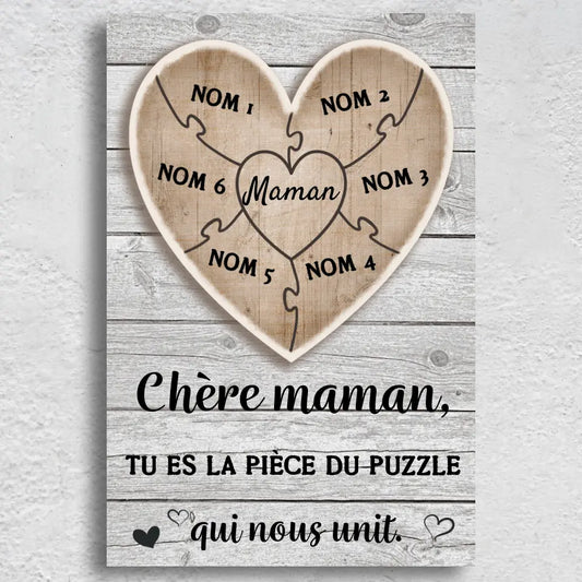 Pièce de puzzle - Toile personnalisée