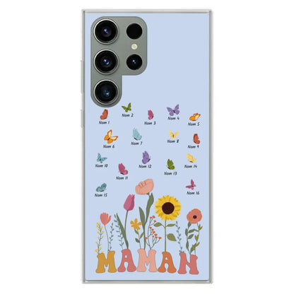Prairie et papillons - Coque de téléphone personnalisée