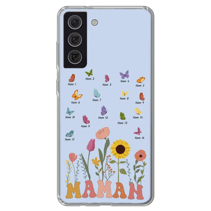 Prairie et papillons - Coque de téléphone personnalisée