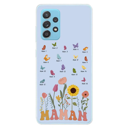 Prairie et papillons - Coque de téléphone personnalisée