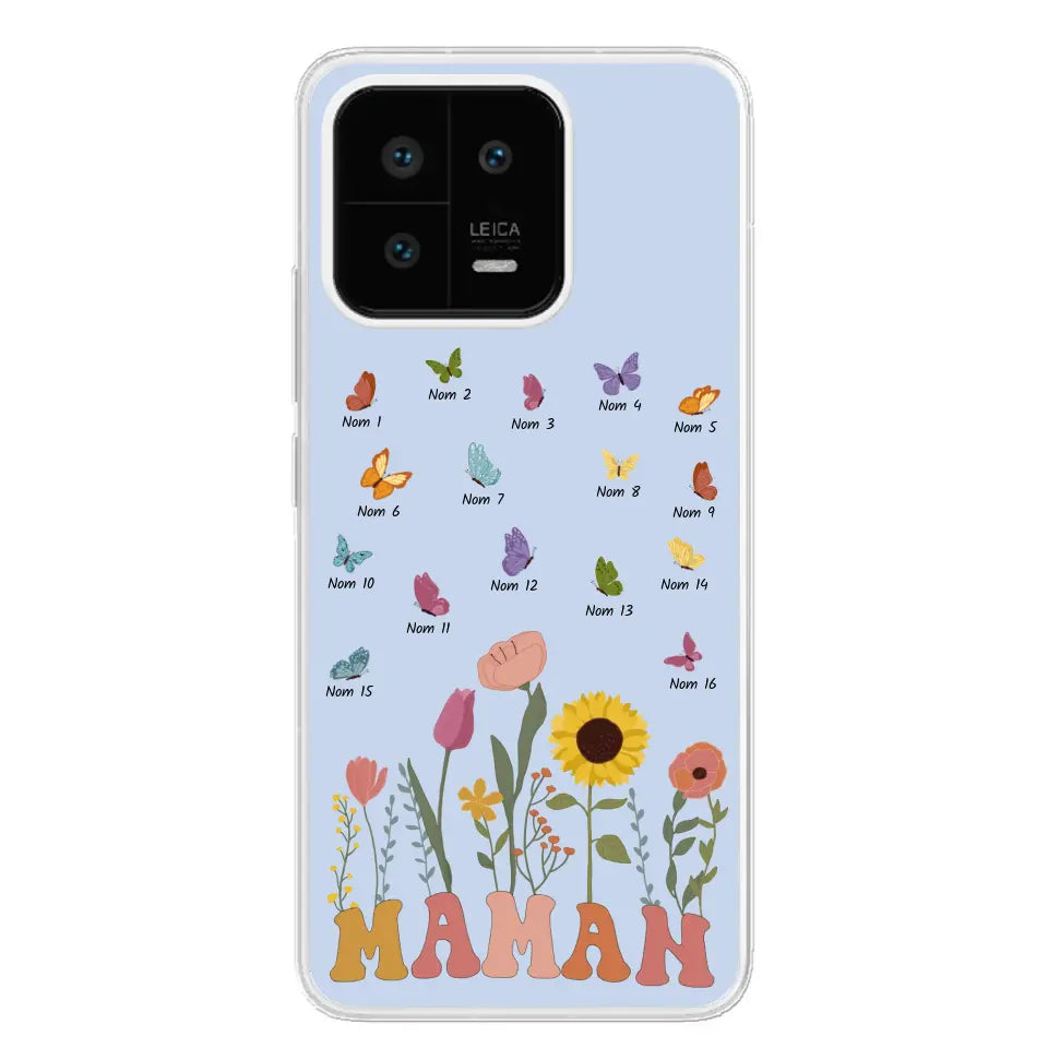 Prairie et papillons - Coque de téléphone personnalisée