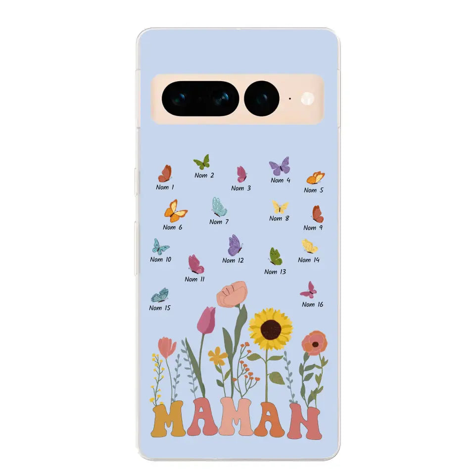 Prairie et papillons - Coque de téléphone personnalisée