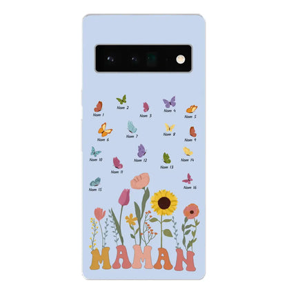 Prairie et papillons - Coque de téléphone personnalisée