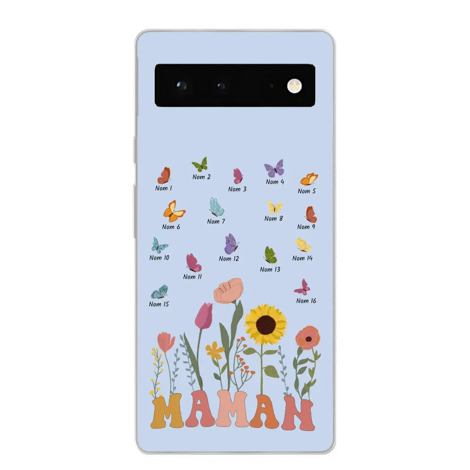 Prairie et papillons - Coque de téléphone personnalisée