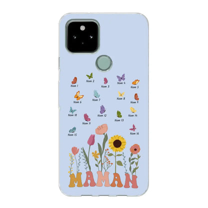 Prairie et papillons - Coque de téléphone personnalisée