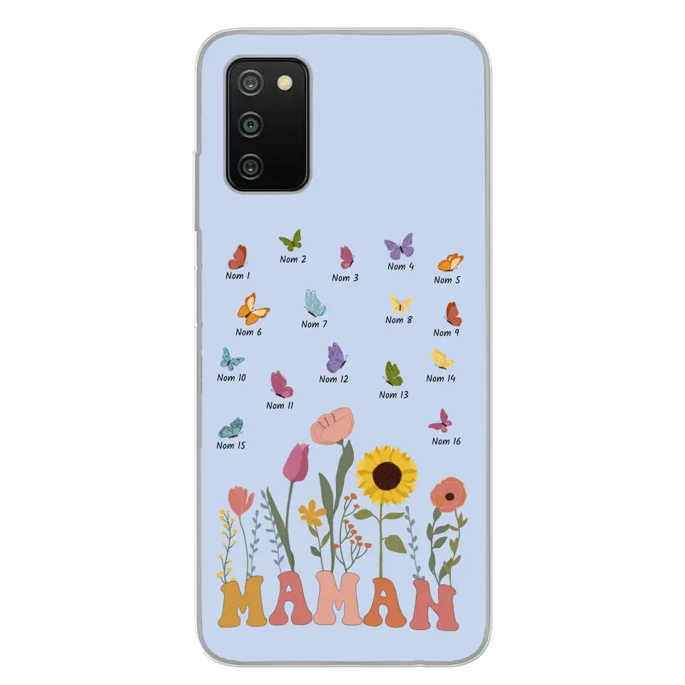 Prairie et papillons - Coque de téléphone personnalisée