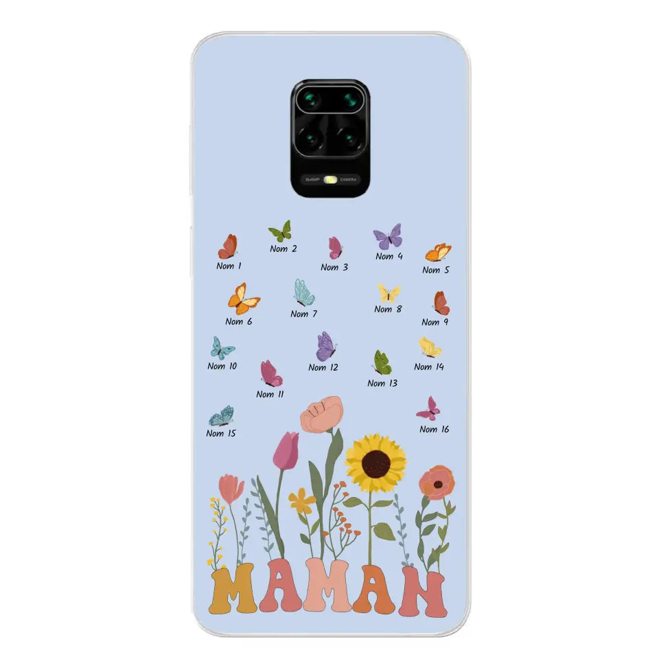 Prairie et papillons - Coque de téléphone personnalisée