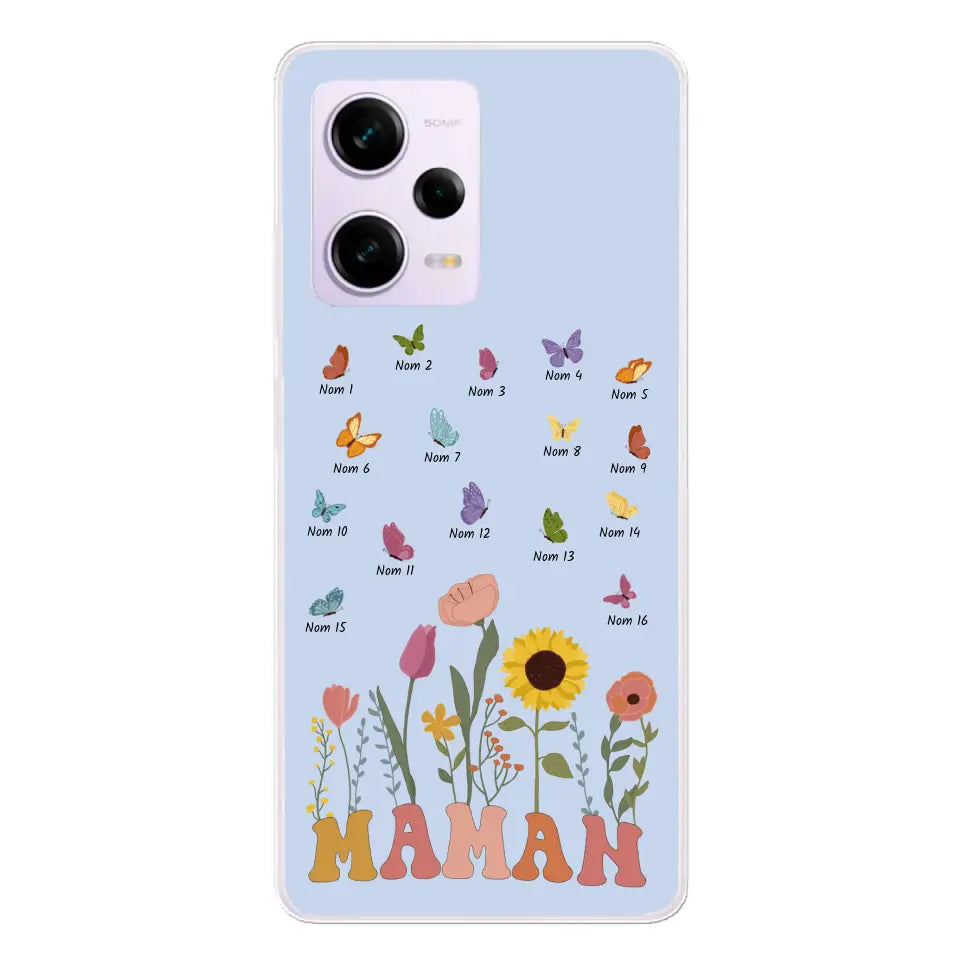 Prairie et papillons - Coque de téléphone personnalisée