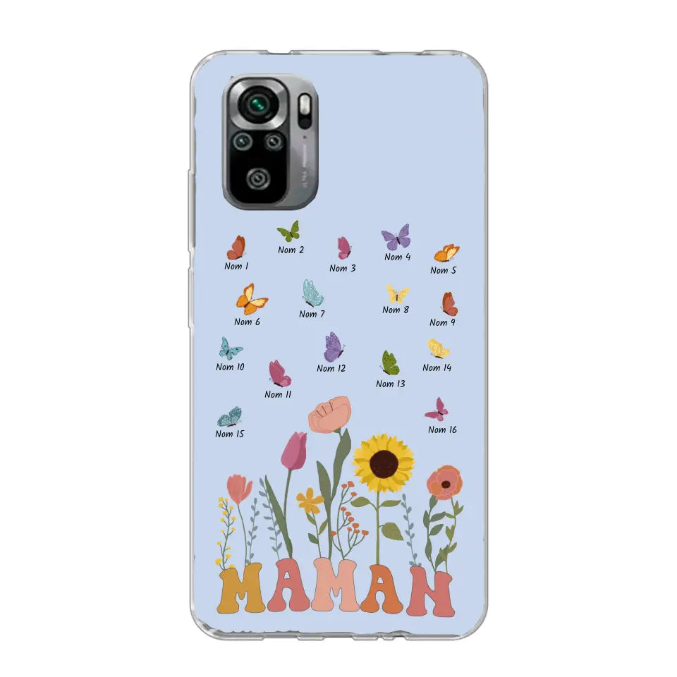 Prairie et papillons - Coque de téléphone personnalisée