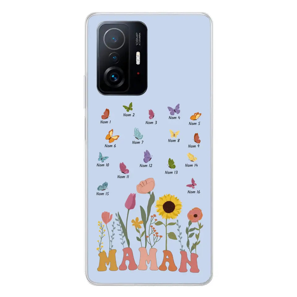 Prairie et papillons - Coque de téléphone personnalisée