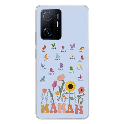 Prairie et papillons - Coque de téléphone personnalisée